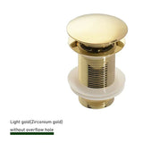Vellora Brass Click-Clack Basin Waste – Solid Brass Pop-Up Sink Drain | Universal Bathroom Plug with Overflow Option
