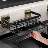 SinkPro Self-Draining Sink Organiser – Aluminium No-Drill Kitchen Rack | Space-Saving Countertop Storage
