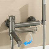 HydroLuxe Bath Mixer Set – Wall-Mounted Bathtub Faucet with Hand Shower | Stainless Steel Hot & Cold Tap System