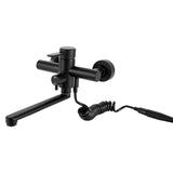 FlowMaster Wall-Mounted Kitchen Tap – Stainless Steel Mixer Faucet | Pull-Out Side Sprayer & 360° Swivel