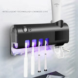Velora Pure UV Toothbrush Sanitiser – Solar-Powered Wall-Mounted Steriliser & Automatic Toothpaste Dispenser