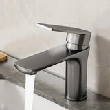 PureLine Basin Mixer Tap – Contemporary Stainless Steel Bathroom Faucet | Single Lever Hot & Cold Control