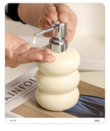 Celestique Ceramic Soap Dispenser – Luxury Liquid Soap Pump | Modern Bathroom & Kitchen Accessory