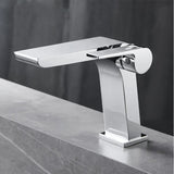 ShadowStream LuxeFall Basin Mixer – Gun Grey Waterfall Bathroom Faucet | Luxury Solid Brass Vanity Tap