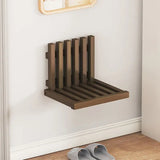 Nordhaven Folding Bamboo Wall Bench – Space-Saving Entryway Seat | Minimalist Nordic Hallway Stool
