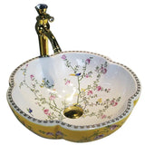 Artevia Hand-Painted Vessel Basin – Artistic Ceramic Countertop Sink | Luxury Designer Bathroom Statement