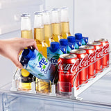 Zenvira CoolSlide Automatic Can Dispenser – Adjustable Self-Sliding Beverage Organiser for Fridge & Kitchen | Space-Saving ABS Drink Storage System