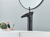 Beaumont Cascade Basin Mixer Tap – Antique Brass Waterfall Faucet | Vintage Single Lever Bathroom Tap