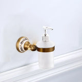 HeritageLuxe Antique Brass Bathroom Hardware Set – Vintage Brass & Ceramic Wall-Mounted Bathroom Accessories Collection