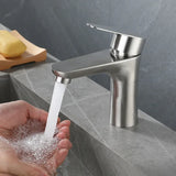 PureSteel Basin Mixer Tap – 304 Stainless Steel Bathroom Faucet | Modern Hot & Cold Sink Mixer