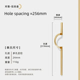 ImperialCurve Round Cabinet Handle – Polished Zinc Alloy Furniture Pull | Modern Oriental Drawer & Wardrobe Hardware