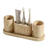 StoneAura Natural Stone Bathroom Accessory – Premium Sandstone Bathroom Décor | Elegant Eco-Friendly Bathroom Essential