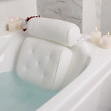 SpaCloud Ergonomic Bath Cushion – Luxury Neck & Back Support | Quick-Dry Air Mesh Comfort