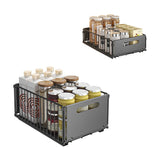 GlideStore Pull-Out Cabinet Organisers – Sliding Metal Kitchen Storage Drawers | Space-Saving Pantry & Spice Rack Set