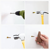 Aurivane Geometric Wall Hook – Solid Wood & Brass Hanging Hook | Modern Minimalist Key & Coat Holder