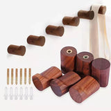 Nordevik Wooden Wall Hook – Beech & Walnut Minimalist Coat Hook | Modern Natural Home Organiser