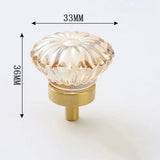 Éclatéra Crystal Cabinet Knob – Champagne Gold Furniture Handle | Luxury Drawer & Wardrobe Hardware