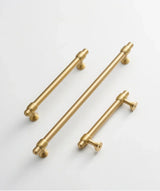 Château Noir Brass T-Bar Handles – French-Inspired Luxury Cabinet Hardware | Solid Brass Furniture Pulls