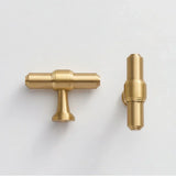 Château Noir Brass T-Bar Handles – French-Inspired Luxury Cabinet Hardware | Solid Brass Furniture Pulls