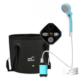 AquaRoam Rechargeable Camping Shower Kit – 6000mAh Electric Pump | 20L Foldable Water Bag | Portable Outdoor Washing System