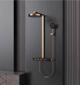Aurelius ThermoSpa Shower System – Concealed Rainfall Thermostatic Shower Set | Luxury Gold Bathroom Upgrade