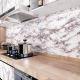 CarraraGlow Adhesive Marble Wrap – Waterproof PVC Surface Film | Luxury Peel & Stick Interior Covering