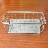 SinkMaster Stainless Steel Sink Caddy – Rust-Resistant Kitchen Sink Organizer | Sponge Holder with Drain Tray | Faucet Storage Rack & Dishcloth Holder