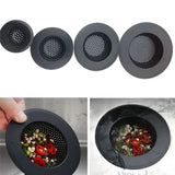CleanDrip Pro Black Stainless Steel Sink Strainer – Heavy-Duty Drain Hair Catcher with Lift Handle