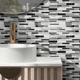 MarbleVogue Peel & Stick Tiles – Black & White Marble Wall Decals | Waterproof PVC Home Upgrade Stickers