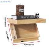 Obscura Floating Storage Shelf – Hidden Compartment Wall Shelf | Secret Wooden Storage Organiser