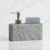 Velora Stone Soap Station – 2-in-1 Soap Dispenser & Sponge Holder for Kitchen & Bathroom Sinks