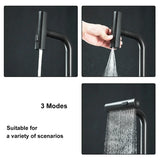 NoirSpray Pull-Down Kitchen Tap – Gunmetal Stainless Steel Mixer Faucet | 6-Function Spray & 360° Swivel
