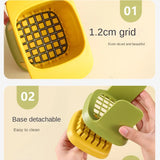 SliceForge Press Chopper – Multi-Blade Vegetable & Chip Cutter | Manual Kitchen Prep Tool