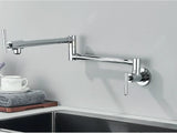 AurumFlex Wall Kitchen Tap – Brushed Gold Swivel Faucet | Premium Space-Saving Cold Water Mixer