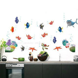 OceanJoy Kids Wall Decals – 3D Marine Animal Stickers for Bathrooms & Bedrooms | Removable Underwater Décor