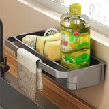 SinkMate Kitchen Sink Organiser – ABS Sponge & Draining Rack | Compact Countertop Storage Solution