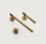 Kensington Heritage Bathroom Hardware Set – Antique Bronze Brass Accessories | Luxury Knurled Towel Rail &amp; Toilet Roll Holder Collection