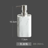 MarbleLuxe 4-Piece Bathroom Accessory Collection – Resin Marble Effect Countertop Set | Luxury Bathroom Organisation