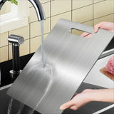PureSteel Pro 316 Stainless Steel Cutting Board – Double-Sided Food Prep Board | Hygienic Chopping Surface | Heavy-Duty Kitchen & Dough Board