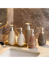 MaisonCeré Heritage Soap Dispenser – Vintage Ceramic Refillable Pump Bottle for Bathroom & Kitchen