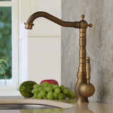 BronzoClassica HeritageFlow Mixer – Vintage Antique Brass Faucet | 360° Swivel Kitchen & Bathroom Tap