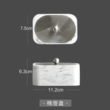MarbleLuxe 4-Piece Bathroom Accessory Collection – Resin Marble Effect Countertop Set | Luxury Bathroom Organisation