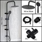 LuxeCascade Rain Shower Set – Thermostatic Bathroom Shower System | Overhead Rainfall & Handheld Spray