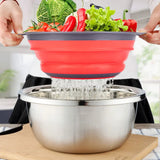 CollapsoChef Silicone Colander – Foldable Kitchen Strainer Basket | Space-Saving Food Prep Essential
