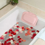 Roséva Spa Bath Pillow – Luxury Pink Tub Headrest | Soft Suction-Cup Wellness Cushion