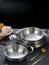 CasaFlame Stainless Steel Paella Pan – Multi-Purpose Sauce & Seafood Cooking Pan | Durable Kitchen Cookware