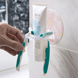 PureGrip Adhesive Bathroom Organiser – No-Drill Toothbrush & Vanity Storage Holder | Space-Saving Wall Rack