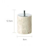 Bellaverto Beige Travertine Bathroom Accessory Set – Natural Stone Spa Collection | Luxury Marble Bathroom Décor
