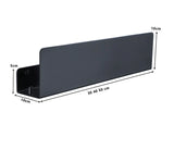 NoirSpace Wall Storage Shelf – Matte Black Aluminium Organiser with Hooks | Modern Bathroom & Kitchen Rack