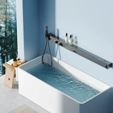 TitanSpa LuxeRail Shower System – Thermostatic Rainfall Shower Set | Gun Grey Wall-Mounted Spa Mixer